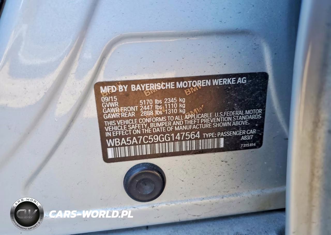 2016 BMW 528 Xi VIN:WBA5A7C59GG147564 - 12