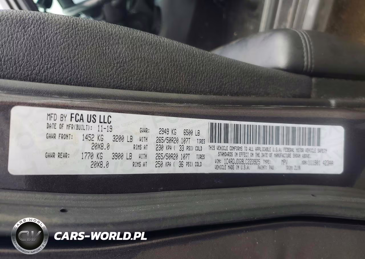 2020 Dodge Durango Gt VIN:1C4RDJDG9LC223925 - 13