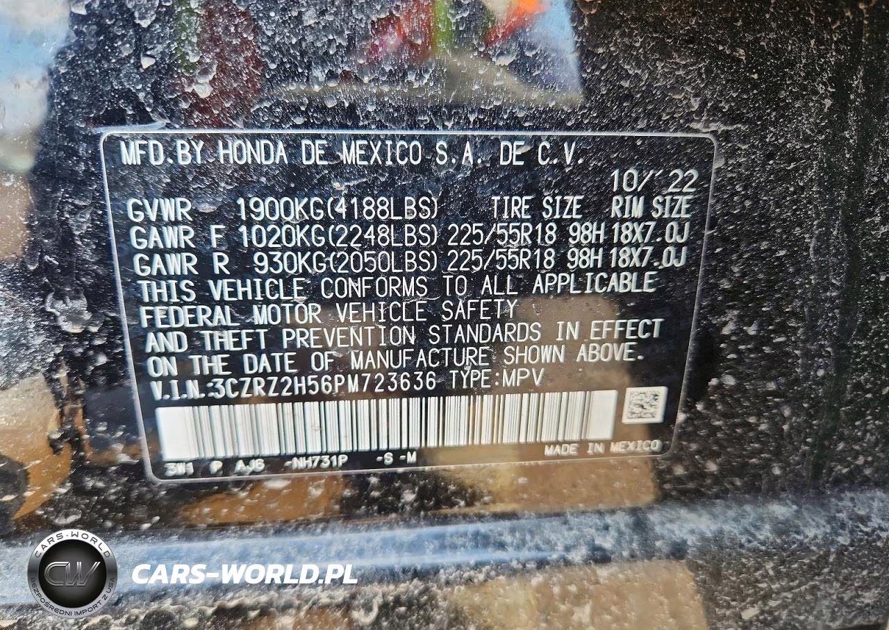 2023 Honda Hr-V Sport VIN:3CZRZ2H56PM723636 - 13