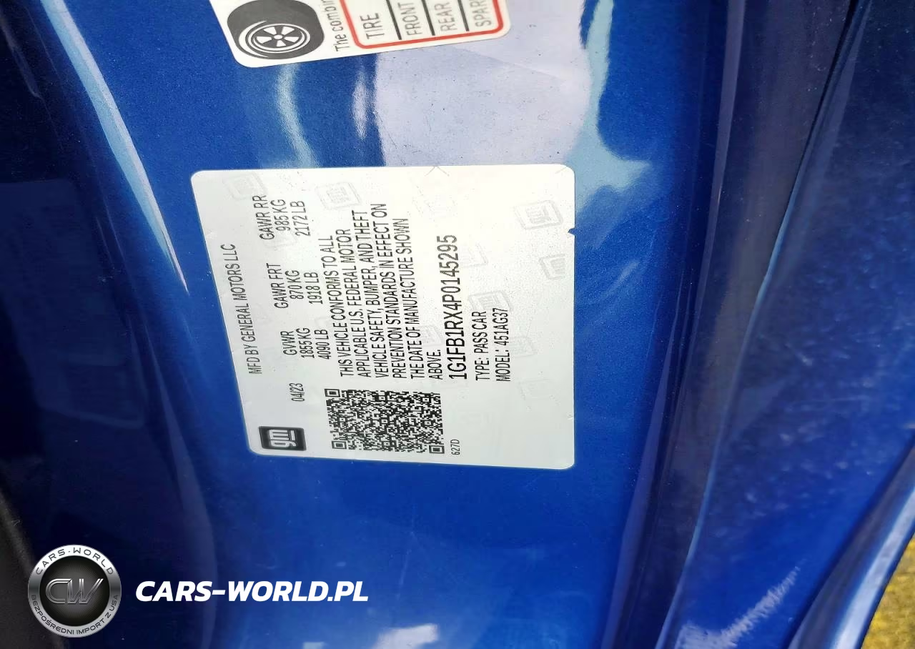 2023 Chevrolet Camaro Ls VIN:1G1FB1RX4P0145295 - 12