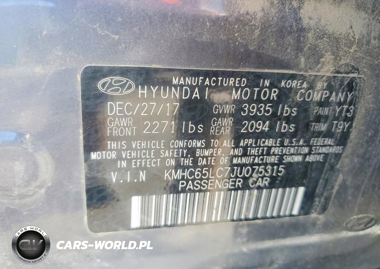 2018 Hyundai Ioniq Hybrid Blue VIN:KMHC65LC7JU075315 - 12