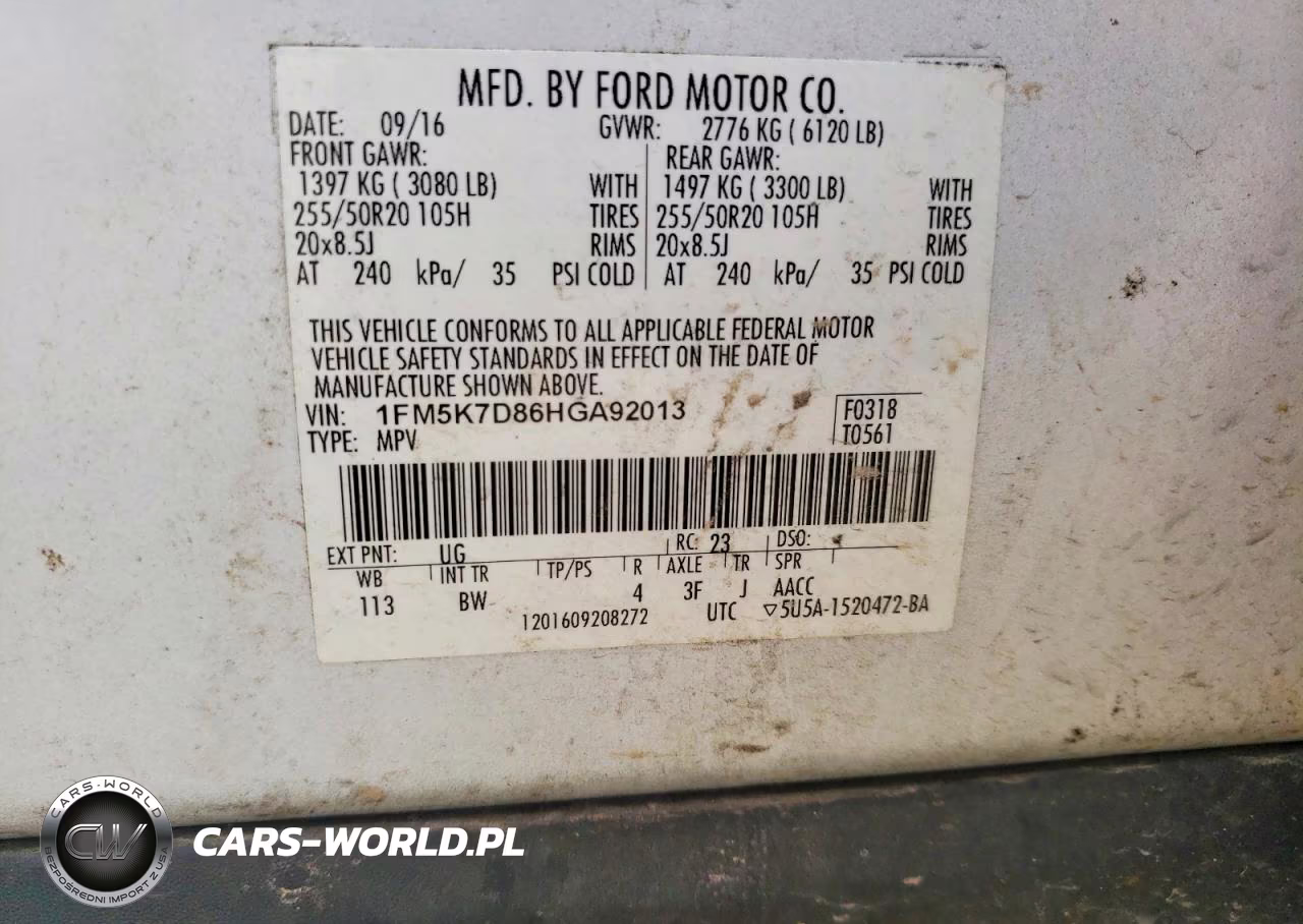 2017 Ford Explorer Xlt VIN:1FM5K7D86HGA92013 - 13