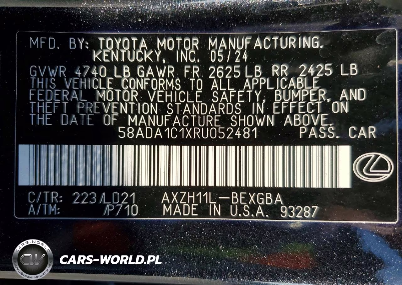 2024 Lexus Es 300H Base VIN:58ADA1C1XRU052481 - 13