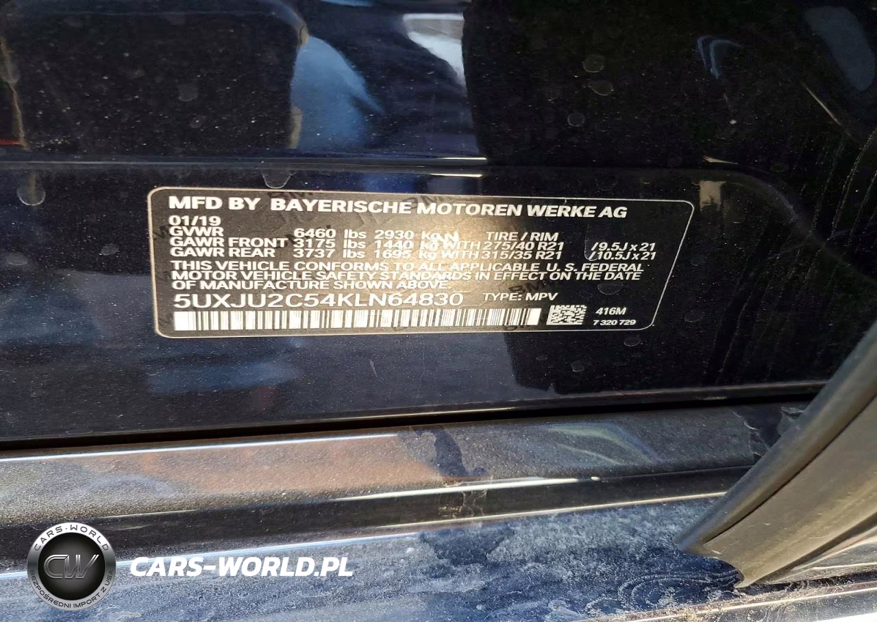 2019 BMW X5 xDrive50I VIN:5UXJU2C54KLN64830 - 12