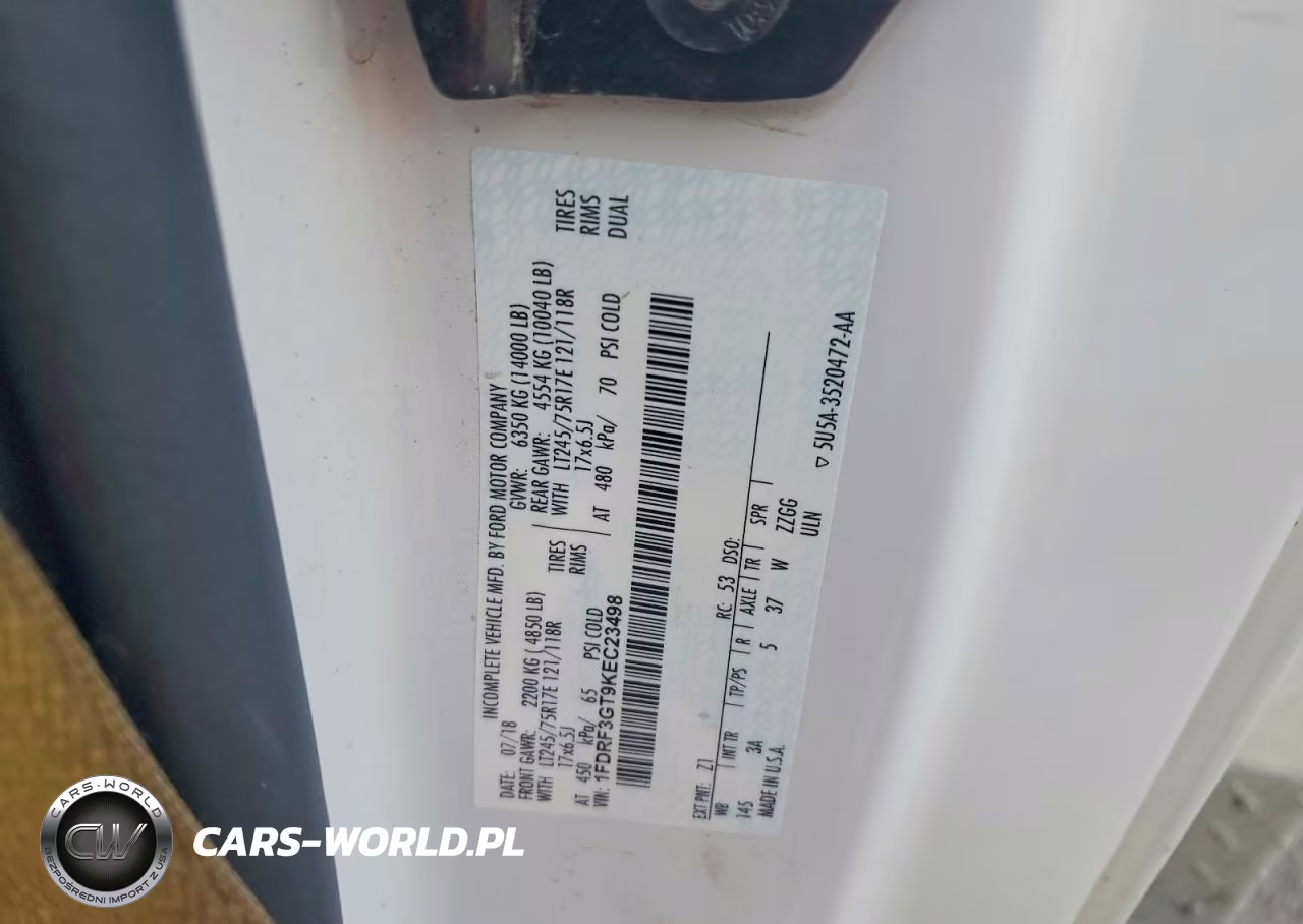 2019 Ford F350 Super Duty Utility - Service Truck VIN:1FDRF3GT9KEC23498 - 12