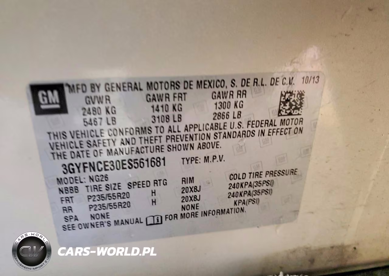 2014 Cadillac Srx Performance Collection VIN:3GYFNCE30ES561681 - 13