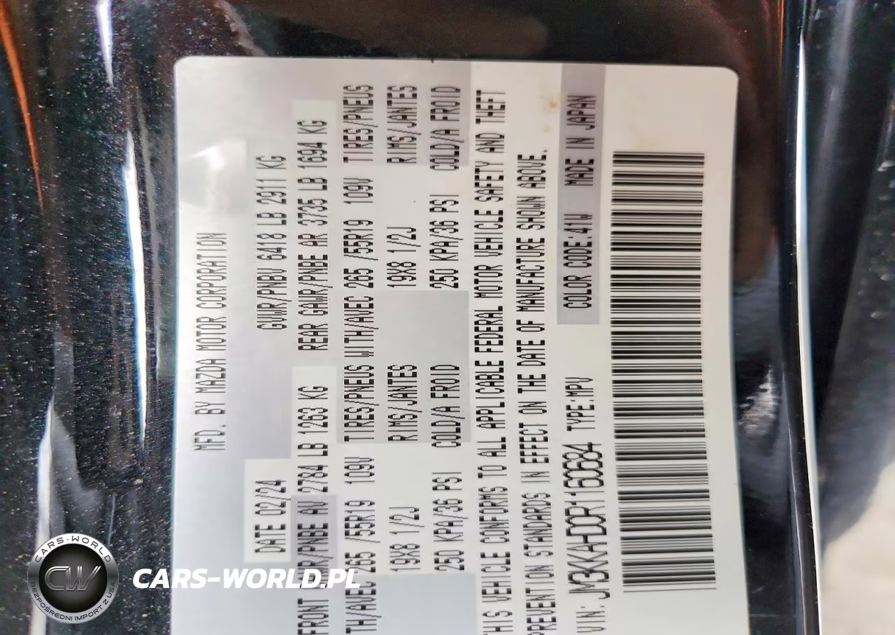 2024 Mazda Cx-90 Select VIN:JM3KKAHD0R1160684 - 14