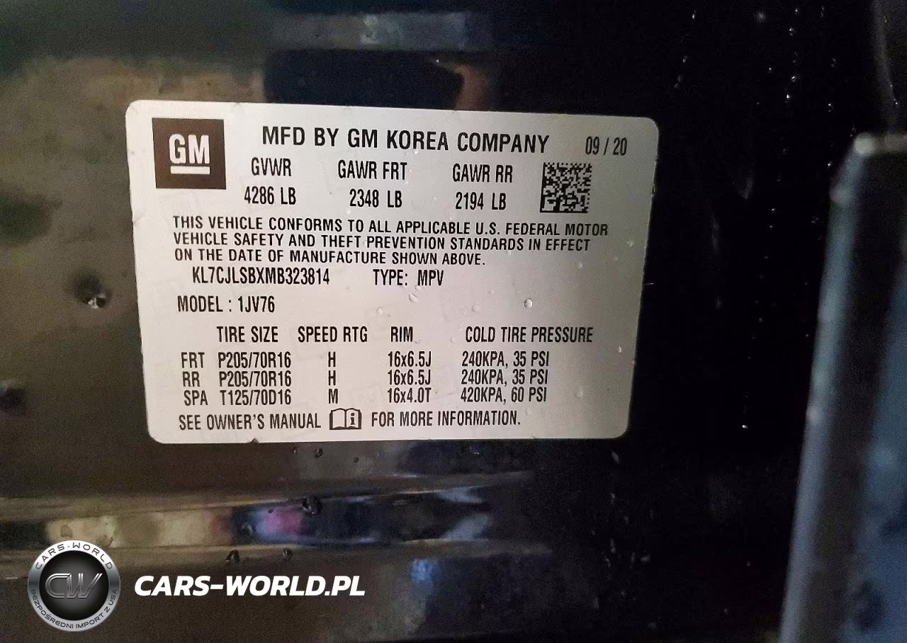 2021 Chevrolet Trax 1Lt VIN:KL7CJLSBXMB323814 - 14