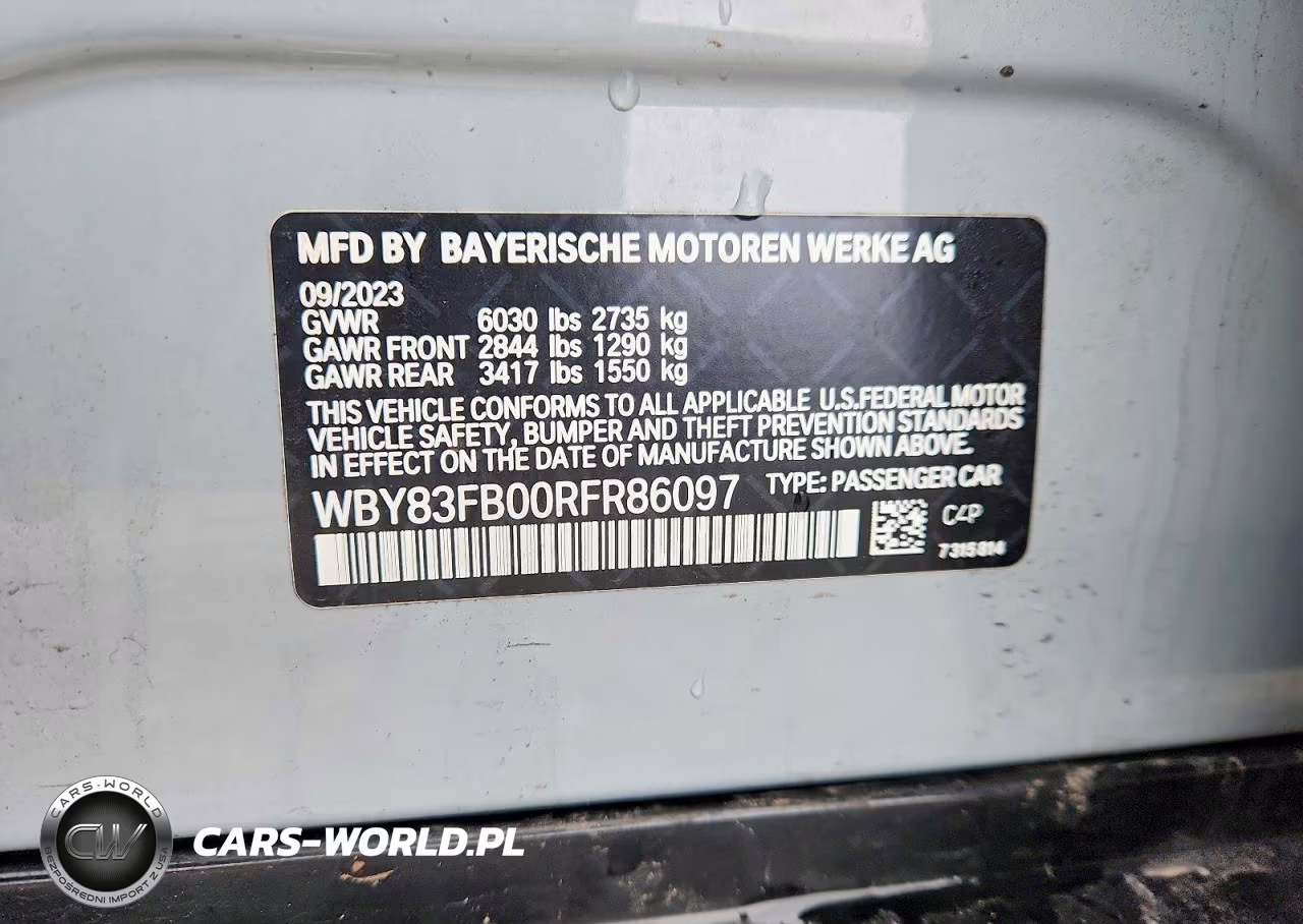 2024 BMW I4 xDrive 40 VIN:WBY83FB00RFR86097 - 12