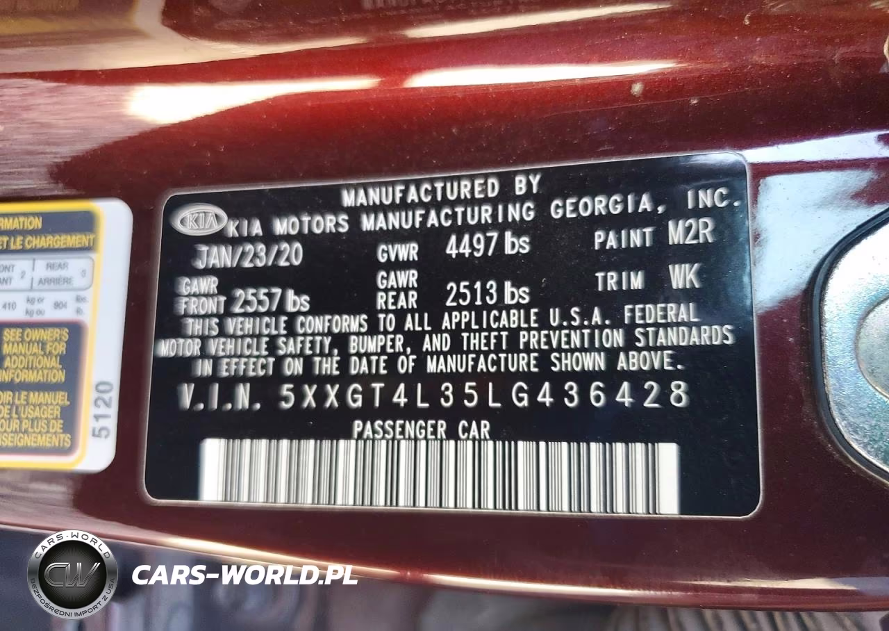 2020 Kia Optima Lx VIN:5XXGT4L35LG436428 - 12