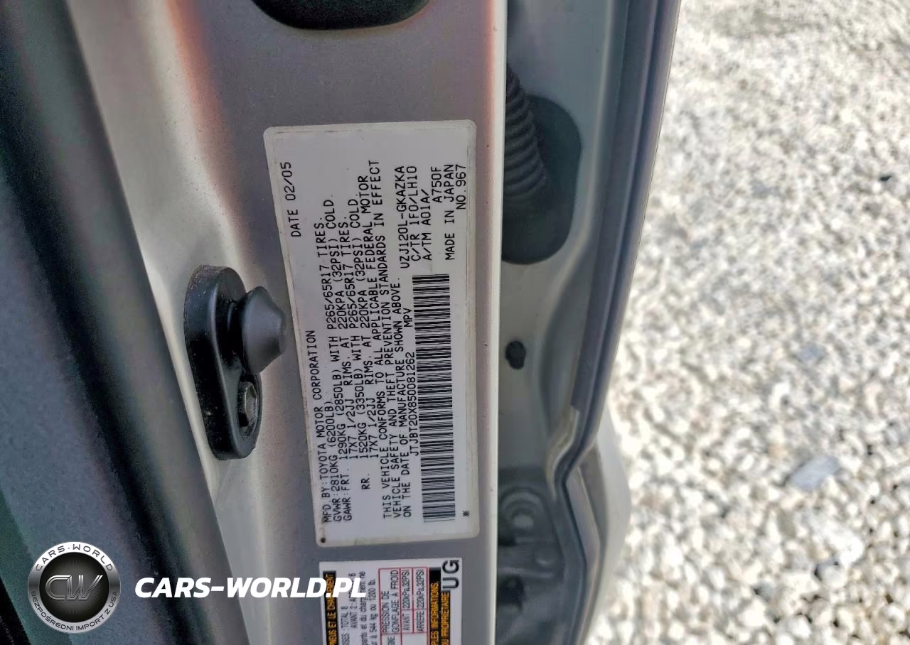 2005 Lexus Gx 470 Base VIN:JTJBT20X850081262 - 13