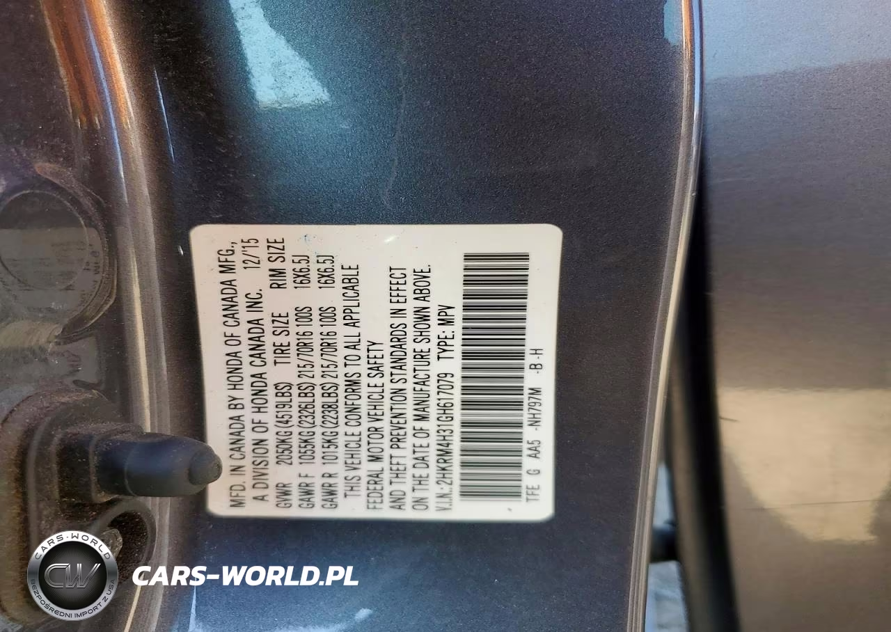 2016 Honda Cr-V Lx VIN:2HKRM4H31GH617079 - 13