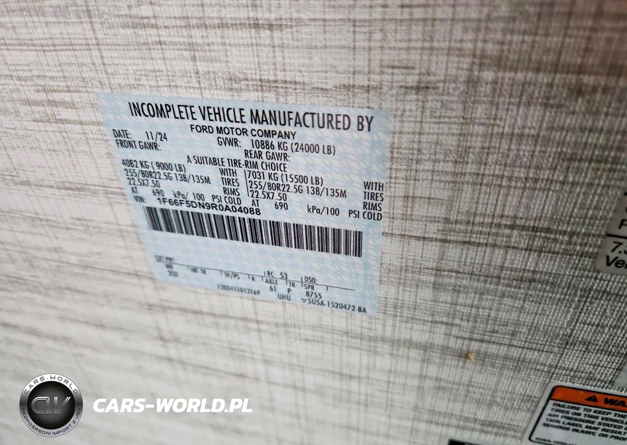 2024 Ford F53 Rv VIN:1F66F5DN9R0A04088 - 10