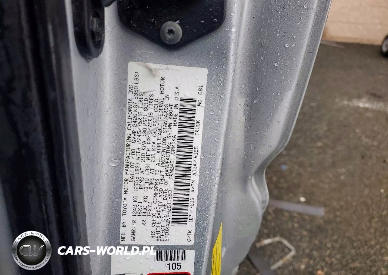 2009 Toyota Tacoma Base VIN:5TEUX42N99Z610683 - 12