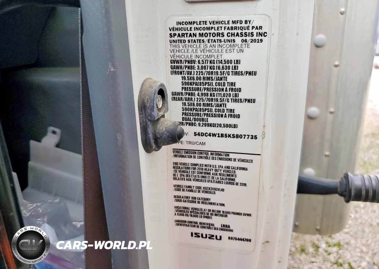 2019 Isuzu Npr Hd Box Truck VIN:54DC4W1B5KS807735 - 12