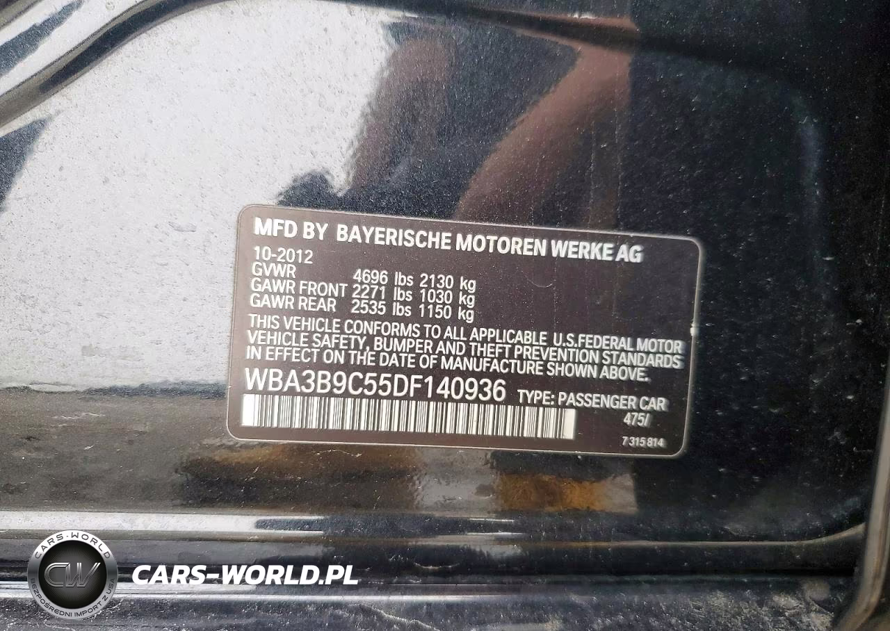 2013 BMW 335 Xi VIN:WBA3B9C55DF140936 - 12