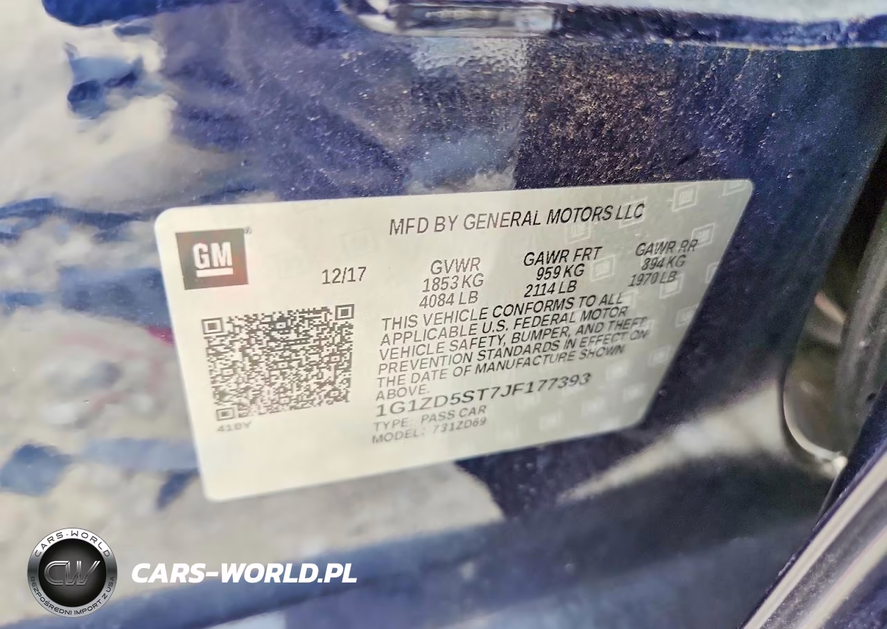 2018 Chevrolet Malibu Lt VIN:1G1ZD5ST7JF177393 - 12