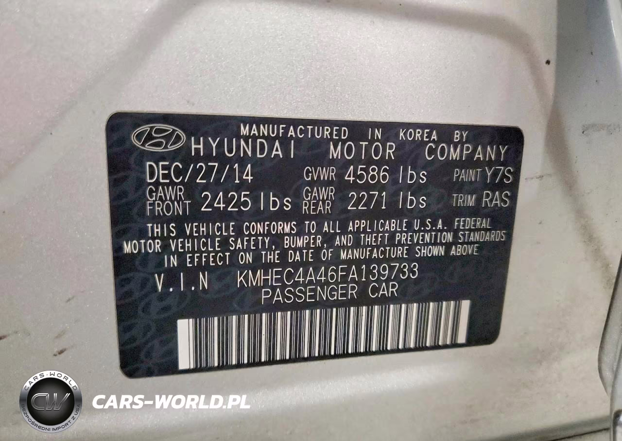 2015 Hyundai Sonata Hybrid Base VIN:KMHEC4A46FA139733 - 12