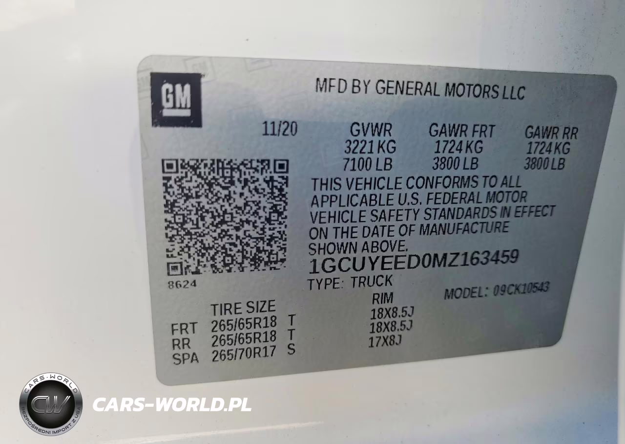 2021 Chevrolet Silverado K1500 Rst VIN:1GCUYEED0MZ163459 - 12
