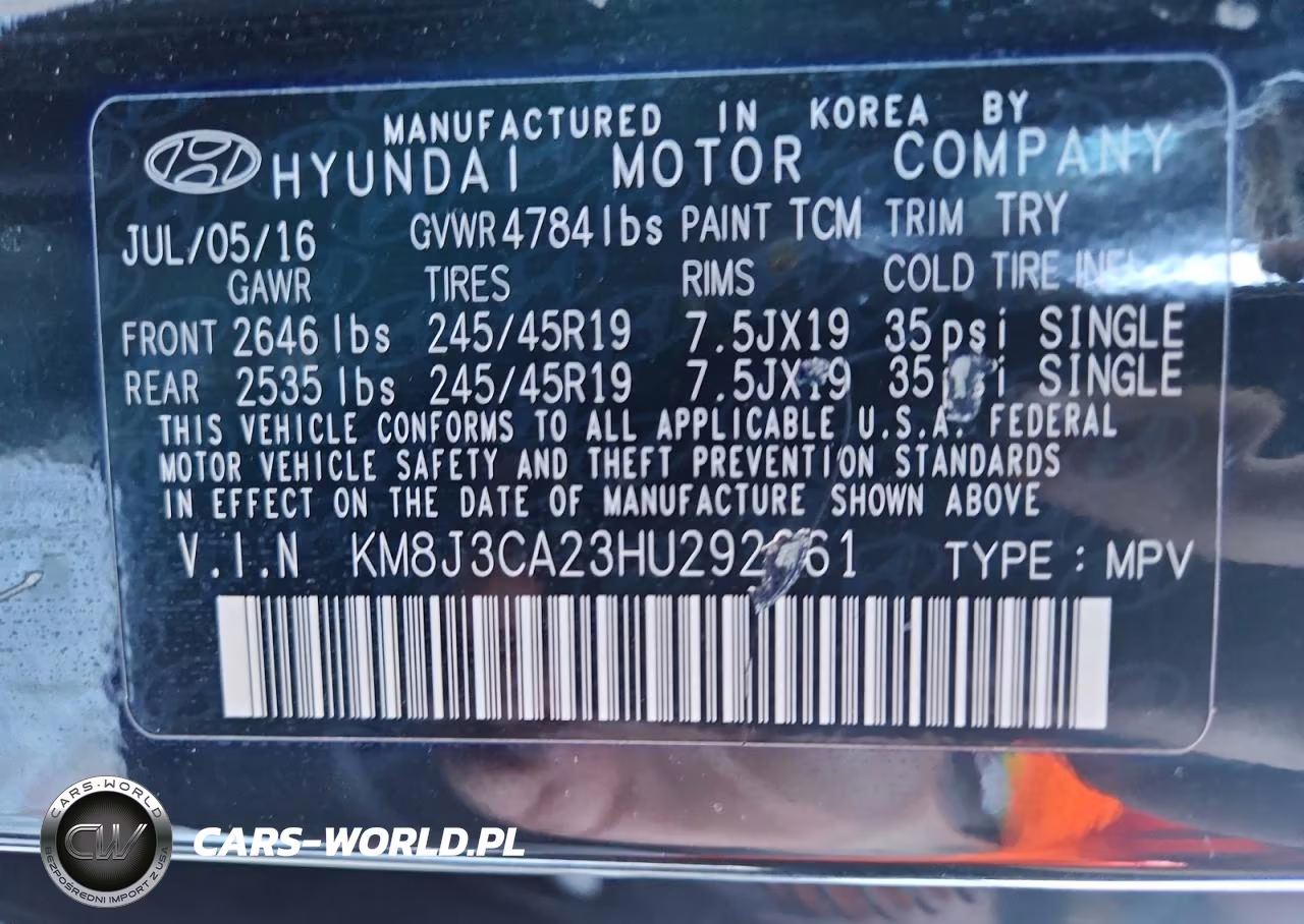 2017 Hyundai Tucson Limited VIN:KM8J3CA23HU292661 - 13