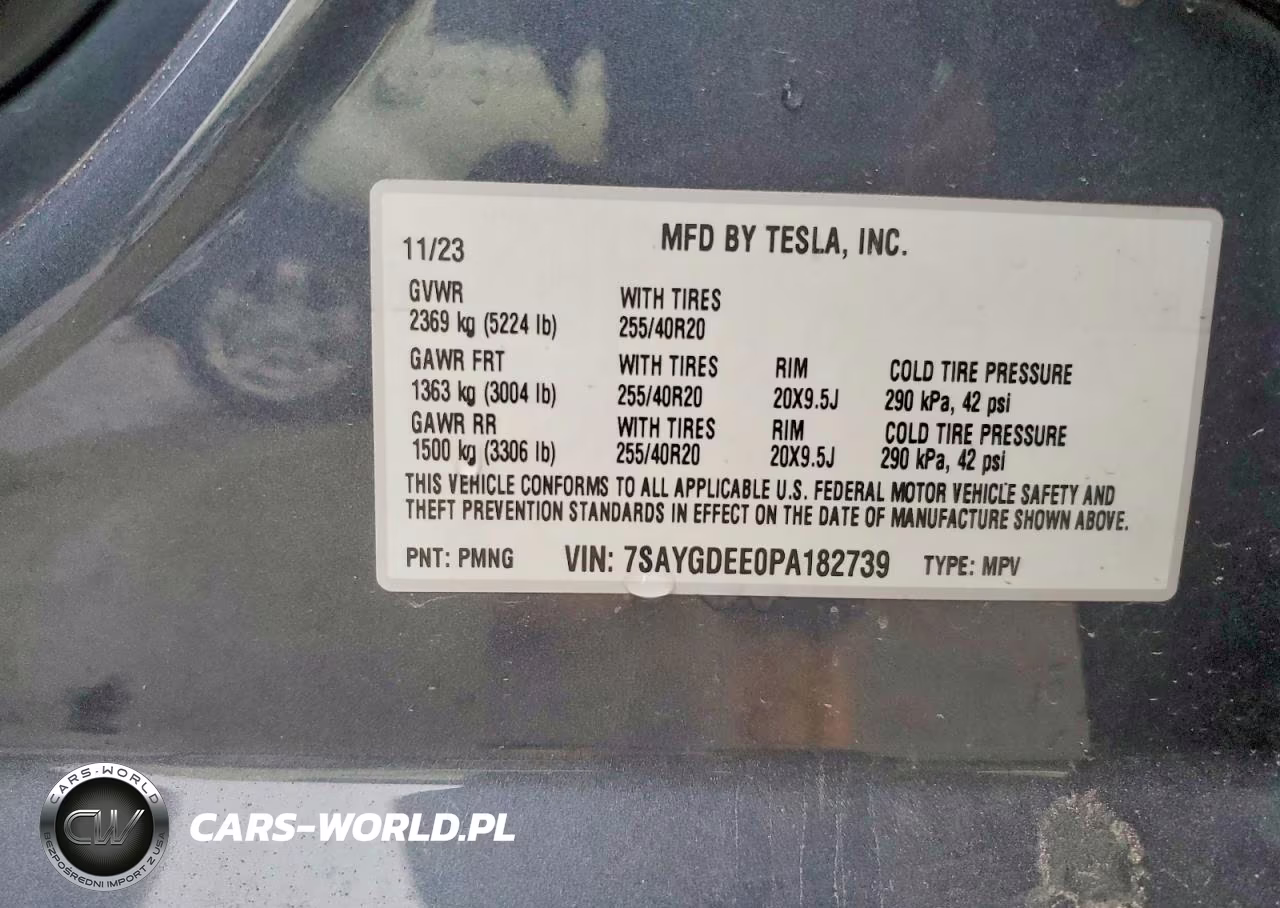 2023 Tesla Model Y VIN:7SAYGDEE0PA182739 - 12