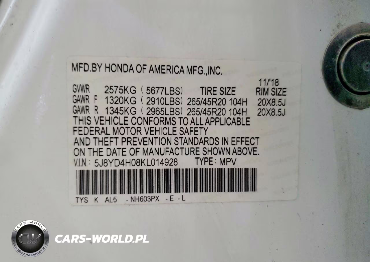 2019 Acura Mdx VIN:5J8YD4H08KL014928 - 13