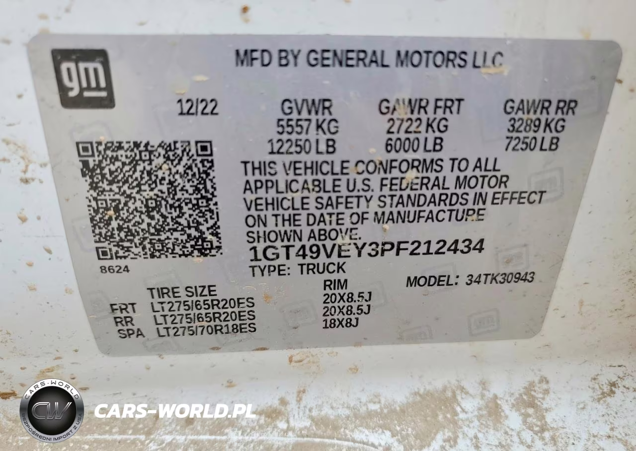 2023 GMC Sierra K3500 At4 VIN:1GT49VEY3PF212434 - 12