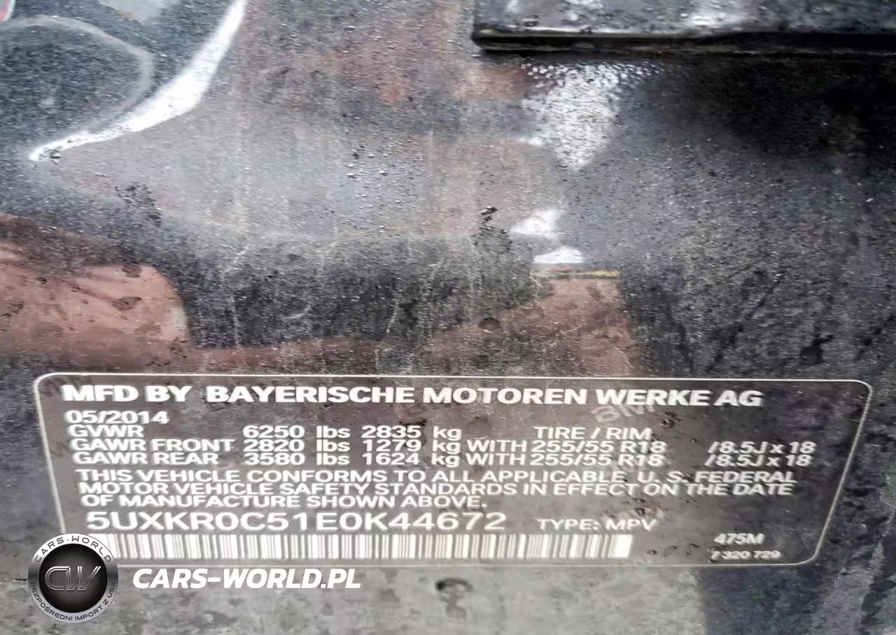 2014 BMW X5 VIN:5UXKR0C51E0K44672 - 13