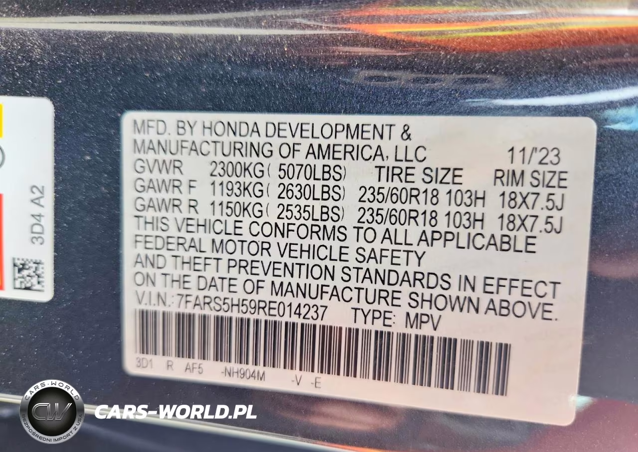 2024 Honda Cr-V Sport VIN:7FARS5H59RE014237 - 13