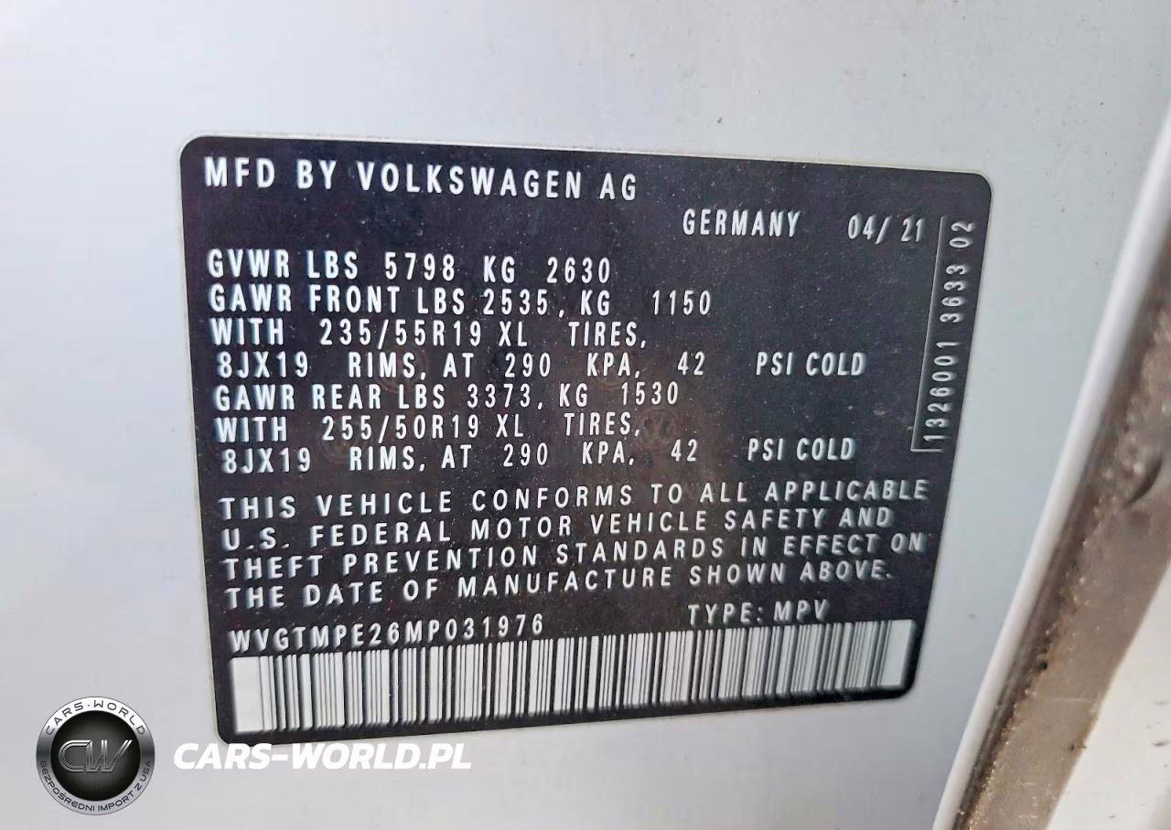 2021 Volkswagen Id.4 Pro S VIN:WVGTMPE26MP031976 - 13