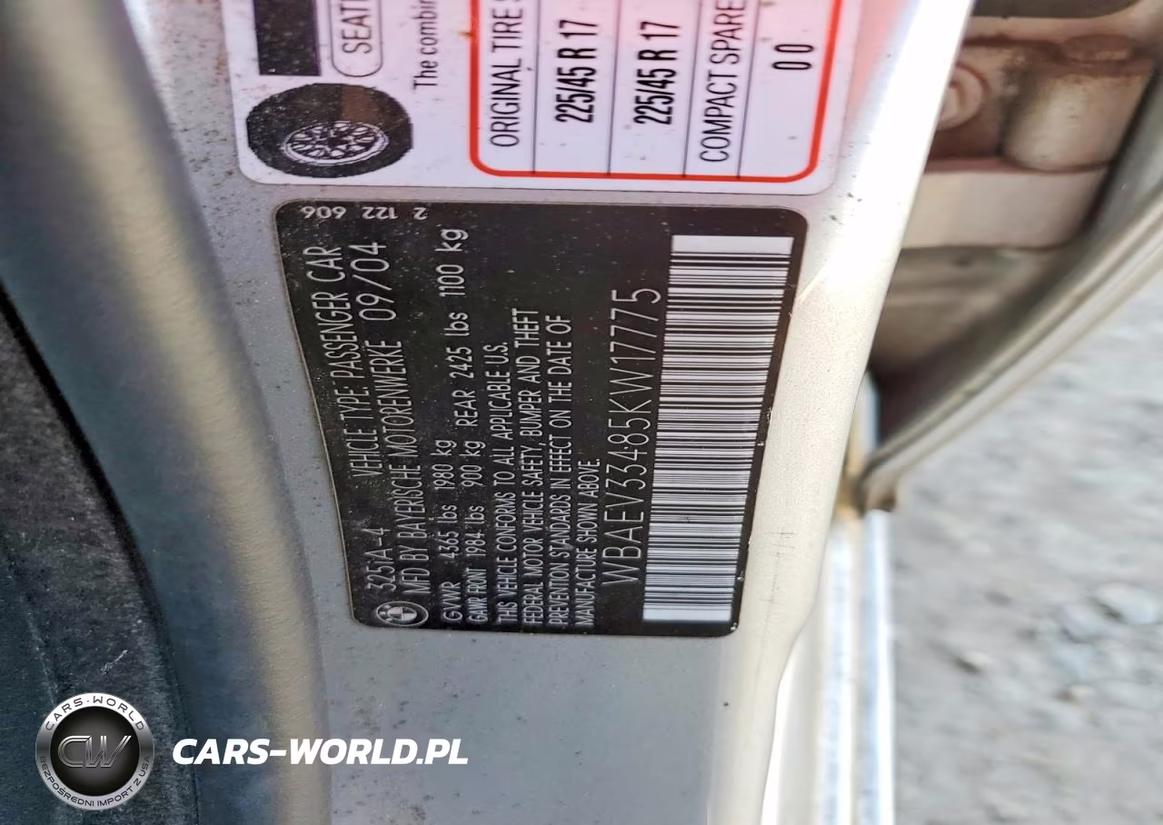 2005 BMW 325 I VIN:WBAEV33485KW17775 - 12
