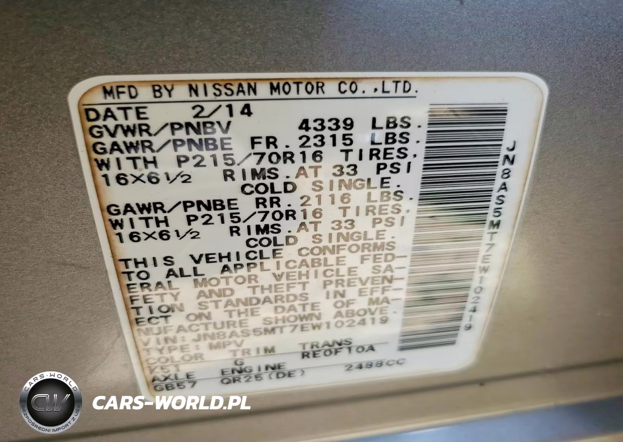 2014 Nissan Rogue Select S VIN:JN8AS5MT7EW102419 - 13