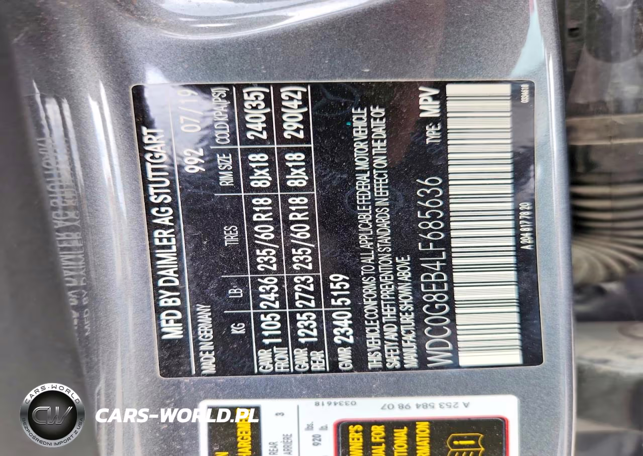 2020 Mercedes-Benz Glc 300 4Matic VIN:WDC0G8EB4LF685636 - 13