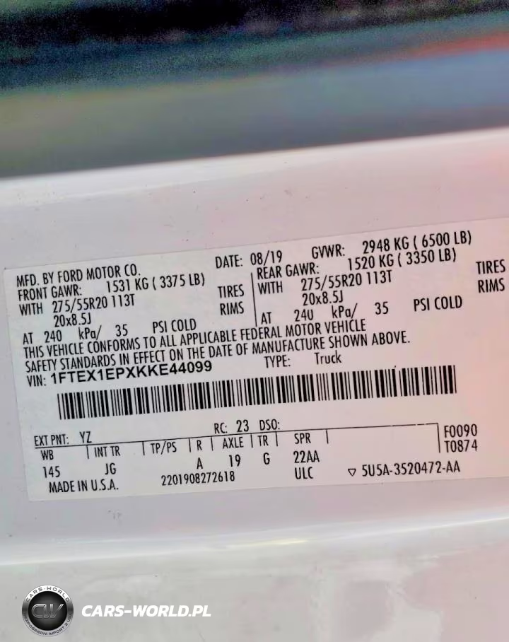 2019 Ford F150 Super Cab VIN:1FTEX1EPXKKE44099 - 13