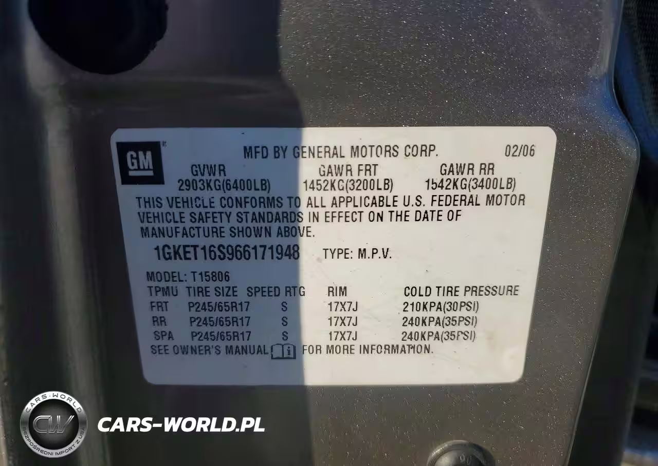 2006 GMC Envoy Xl VIN:1GKET16S966171948 - 13