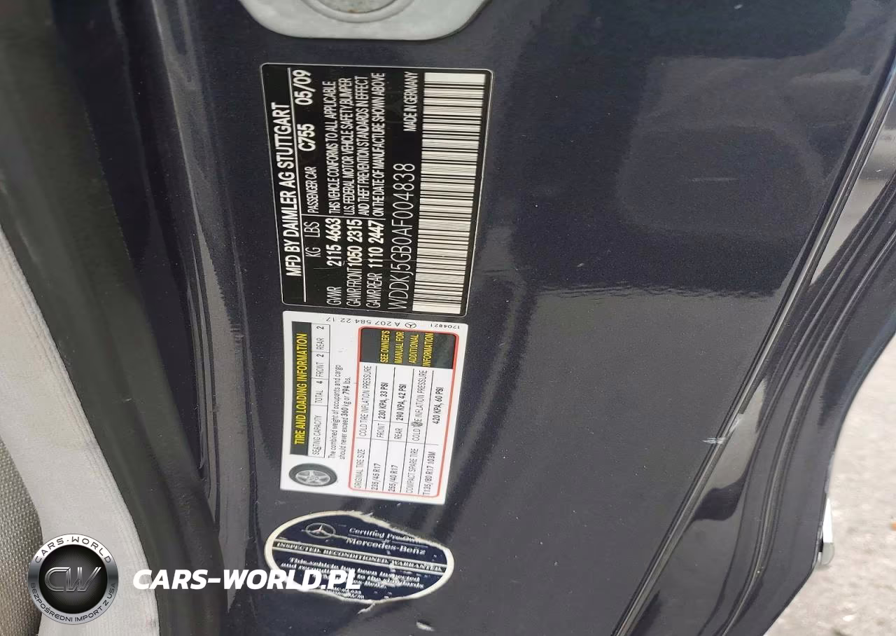 2010 Mercedes-Benz E 350 VIN:WDDKJ5GB0AF004838 - 12