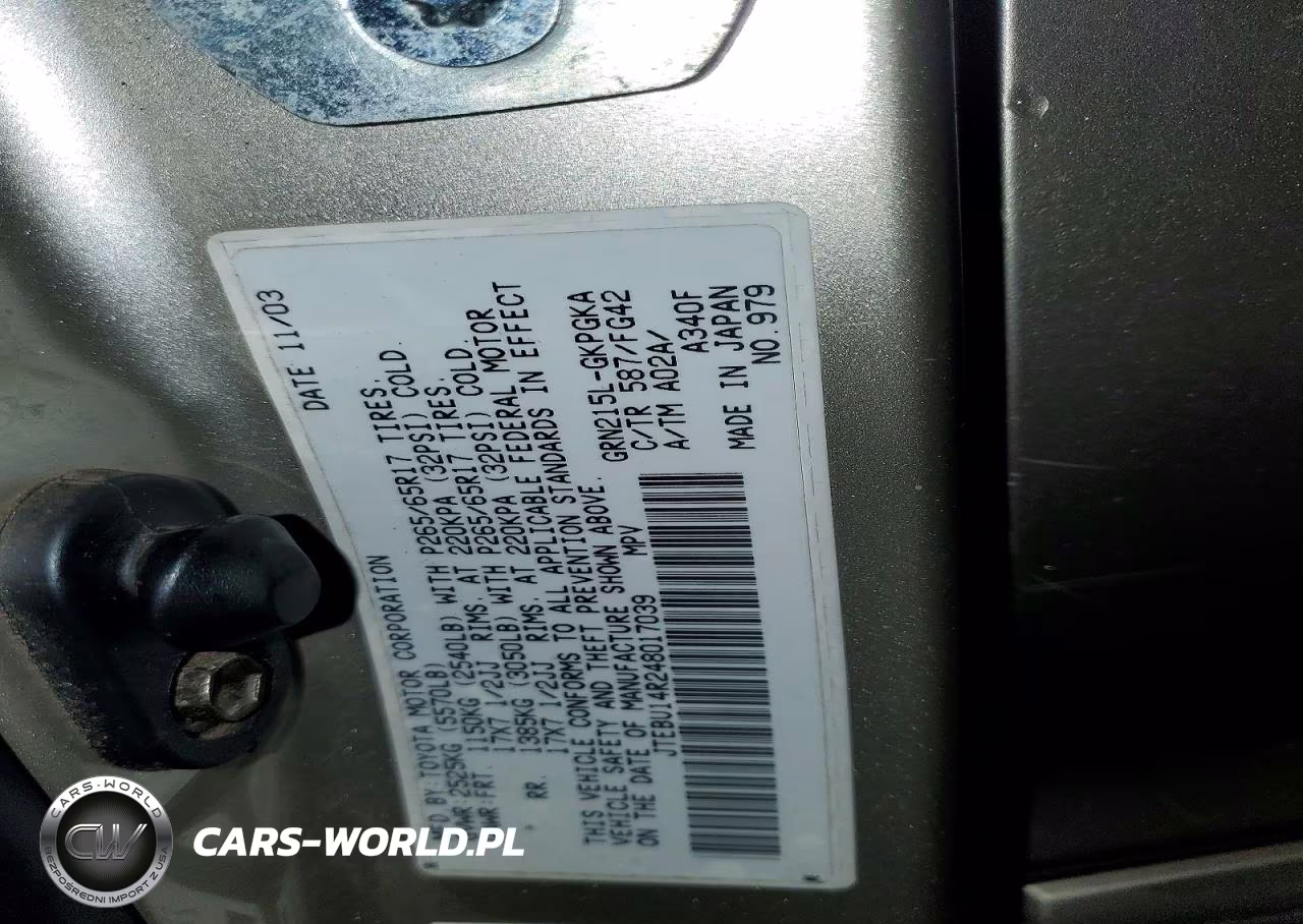 2004 Toyota 4Runner Sr5 VIN:JTEBU14R248017039 - 14