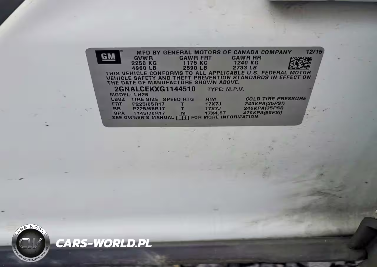 2016 Chevrolet Equinox Lt VIN:2GNALCEKXG1144510 - 13