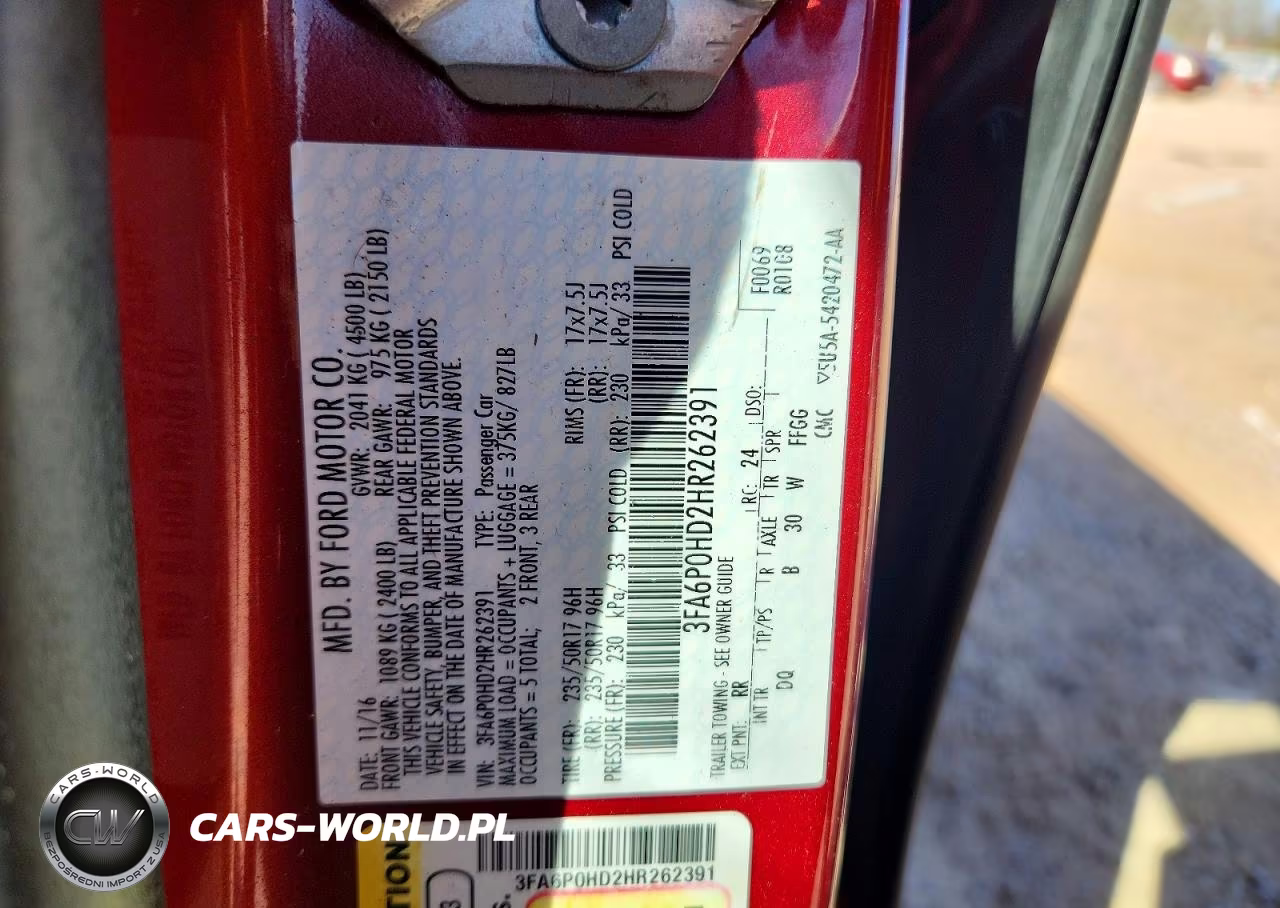 2017 Ford Fusion Se VIN:3FA6P0HD2HR262391 - 12