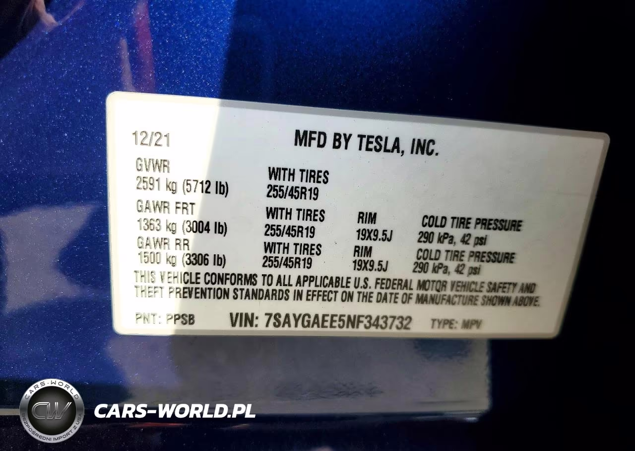 2022 Tesla Model Y VIN:7SAYGAEE5NF343732 - 12