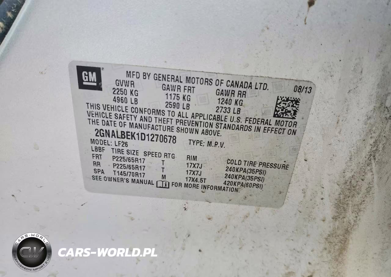 2013 Chevrolet Equinox Ls VIN:2GNALBEK1D1270678 - 13