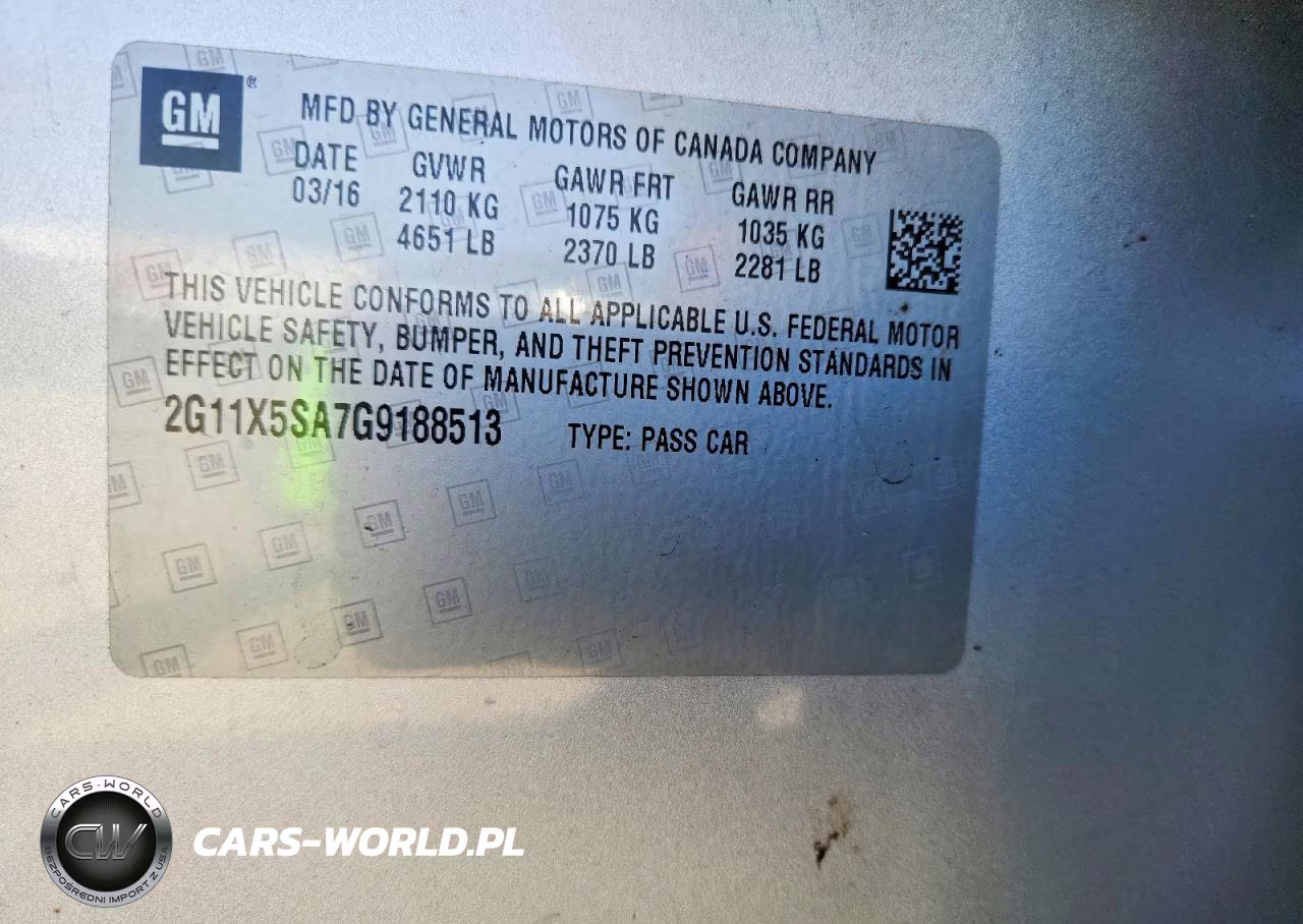 2016 Chevrolet Impala Ls VIN:2G11X5SA7G9188513 - 13