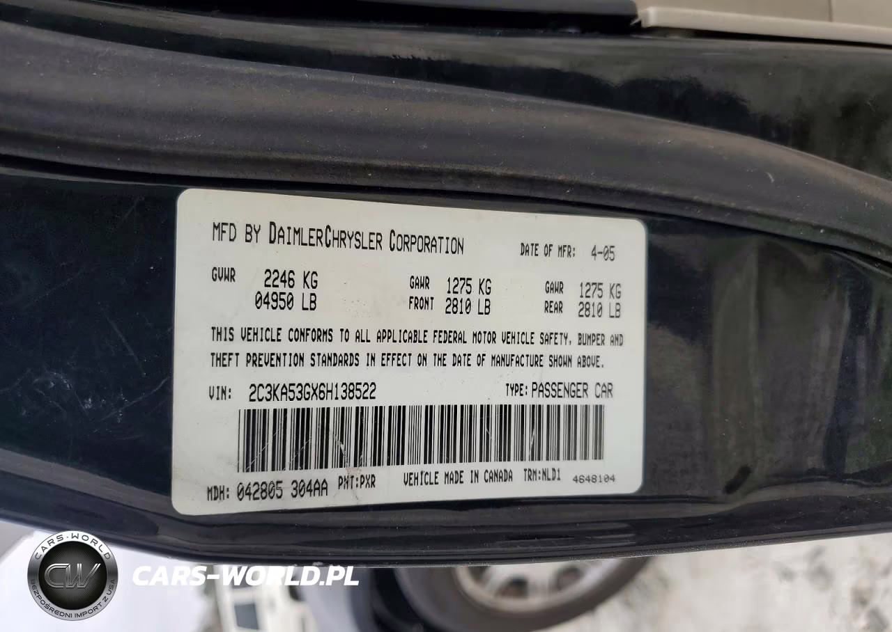 2006 Chrysler 300 Touring VIN:2C3KA53GX6H138522 - 12