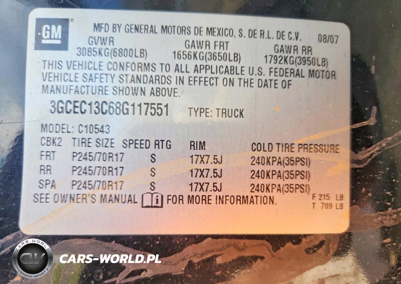 2008 Chevrolet Silverado C1500 VIN:3GCEC13C68G117551 - 12