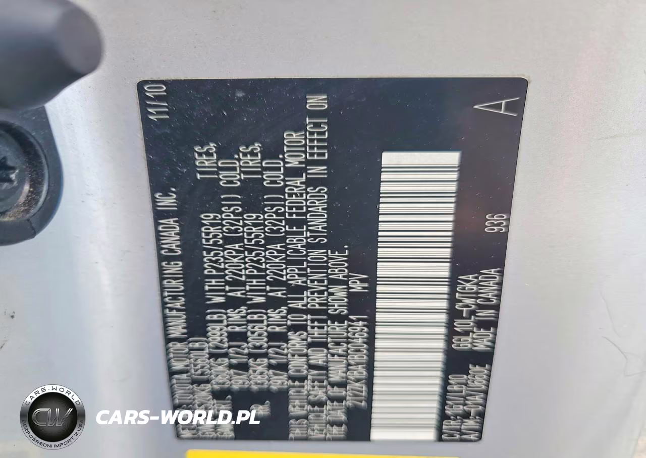 2011 Lexus Rx 350 Base VIN:2T2ZK1BA1BC046941 - 13