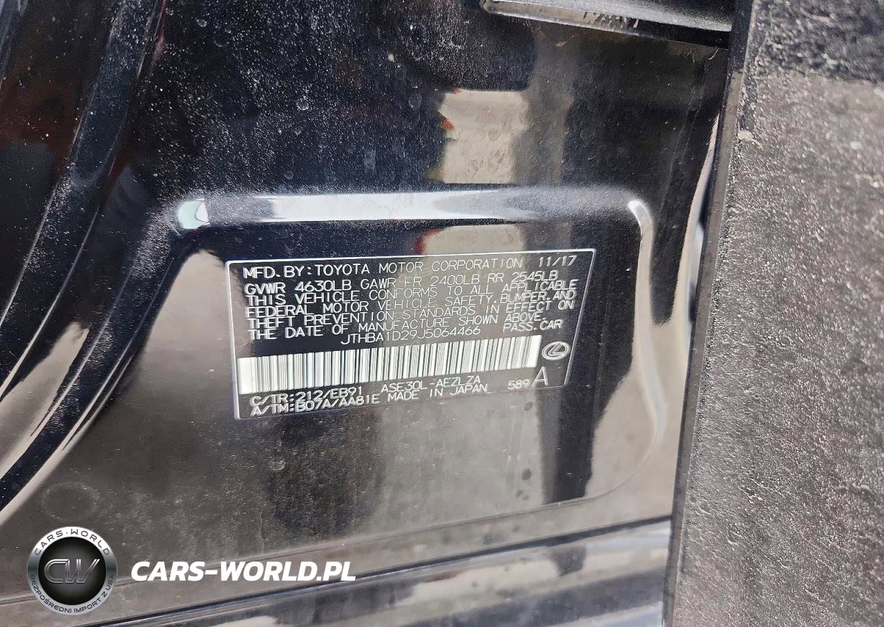2018 Lexus Is 300 Base VIN:JTHBA1D29J5064466 - 13