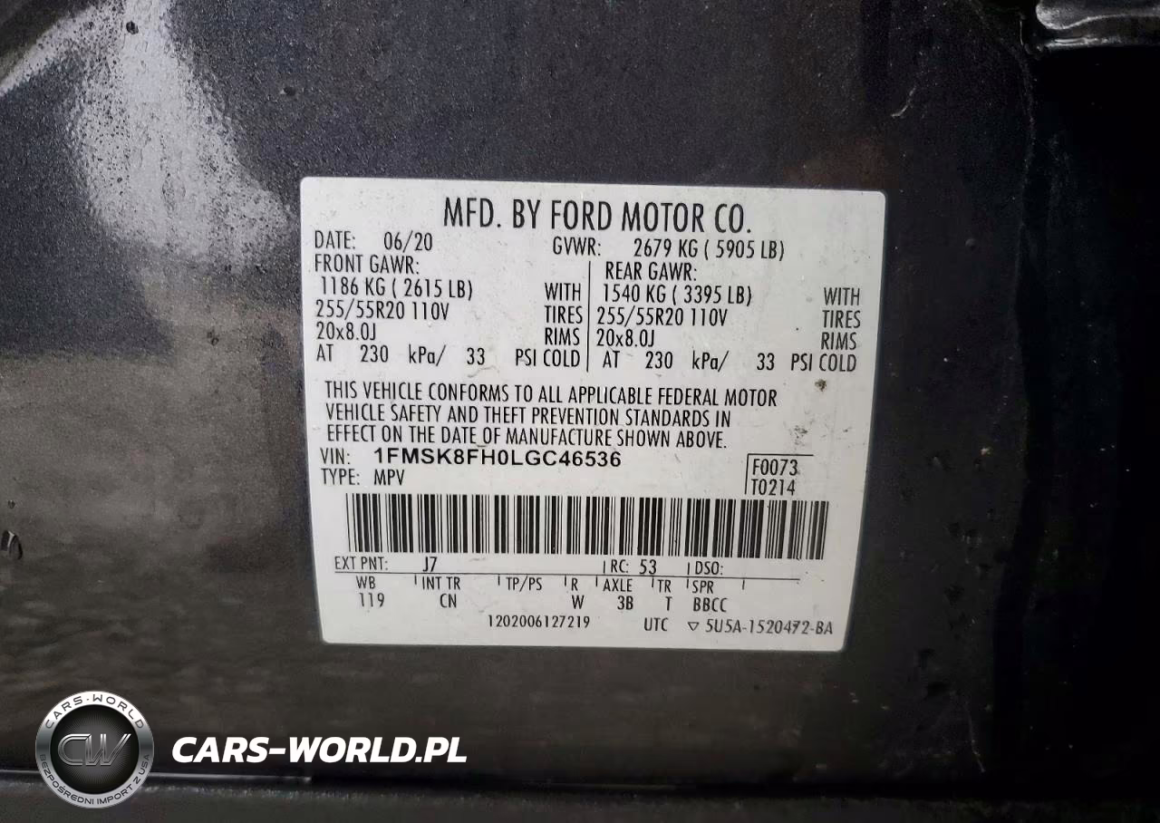 2020 Ford Explorer Limited VIN:1FMSK8FH0LGC46536 - 14