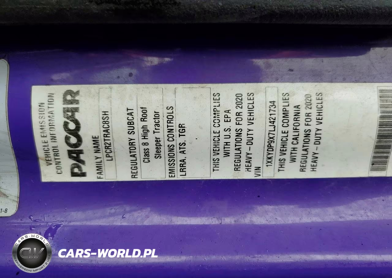 2020 Kenworth Construction T680 VIN:1XKYDP9X7LJ421734 - 10