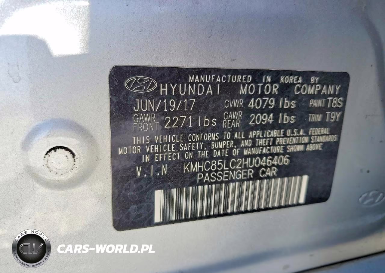 2017 Hyundai Ioniq Hybrid Limited VIN:KMHC85LC2HU046406 - 13