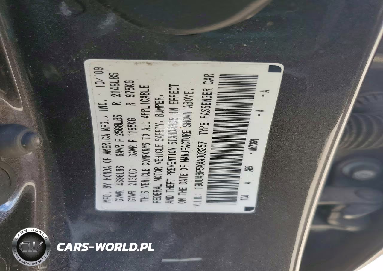 2010 Acura Tl VIN:19UUA8F5XAA003257 - 12